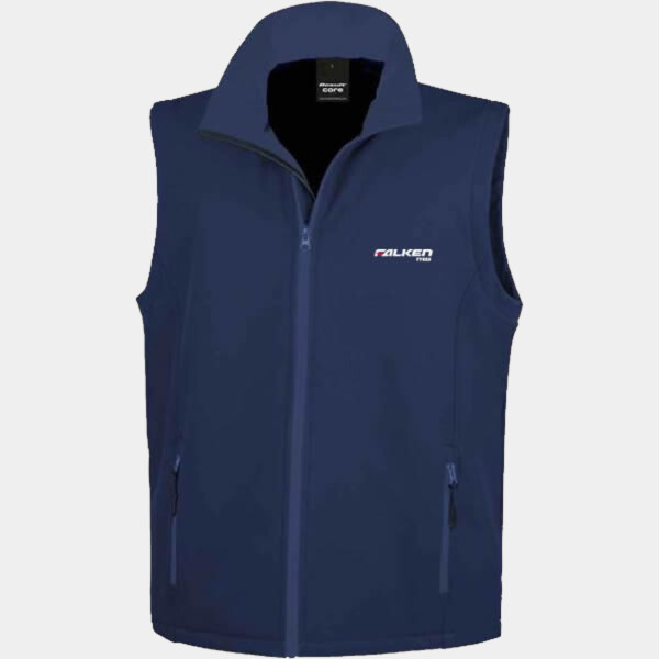 Falken 'White Logo' Result Core Printable Soft Shell Bodywarmer